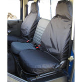 Land Rover Defender 90 / 110 - 1983-2007 Driver And Single Front Passenger Seat Covers - Black